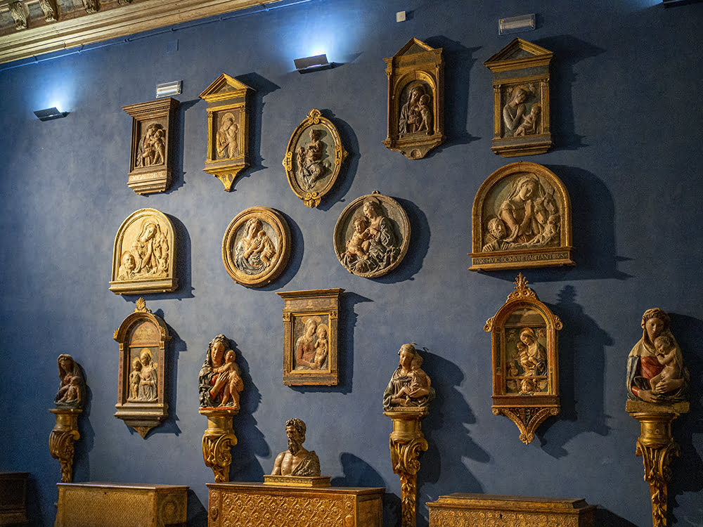 Wall of the Madonna reliefs, Bardini Museum, Florence