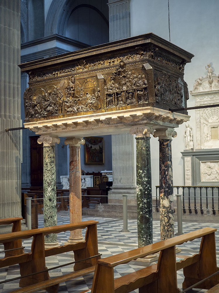 Donatello, Pulpito della Risurrezione, San  Lorenzo, Firenze.