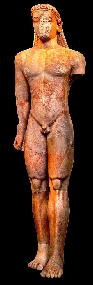Kouros del Sunio, Museo Archeologico Nazionale, Atene