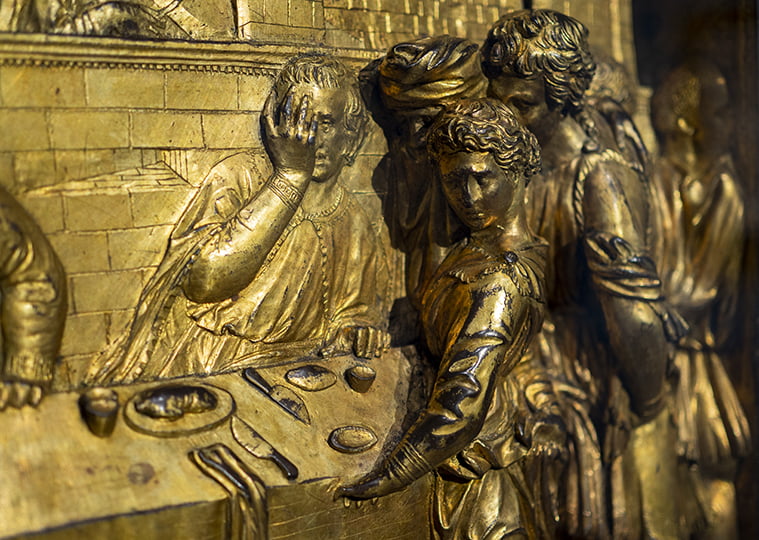 Donatello, Feast of Herod, detail