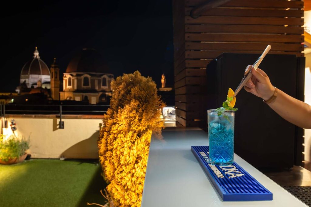 Rooftop bar in Florence