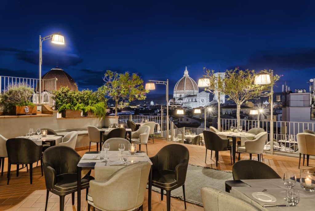 Rooftop bar in Florence