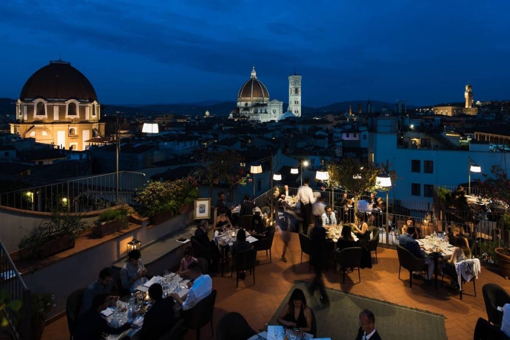 Rooftop bar in Florence