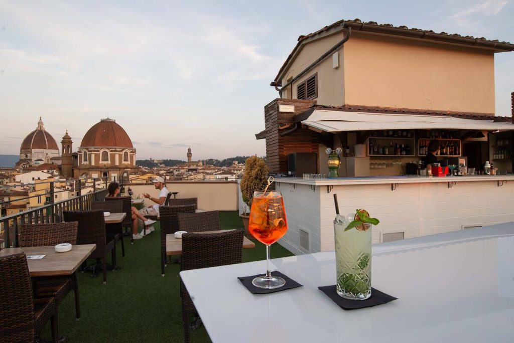 Rooftop bar in Florence