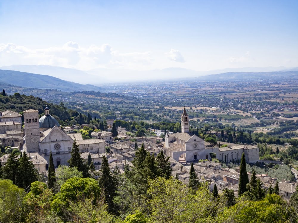 View on Assisi from La rocca