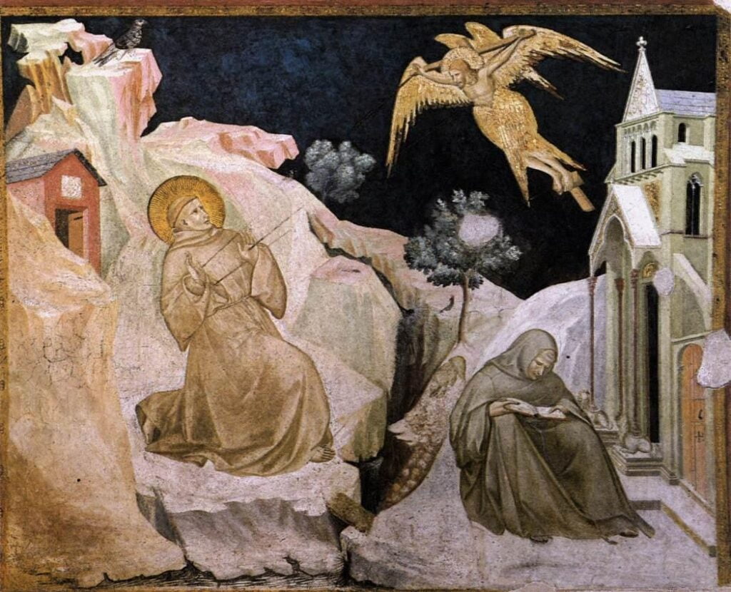 Piero Lorenzetti, Saint Francis receives the stygmata, lower basilica, Assisi.