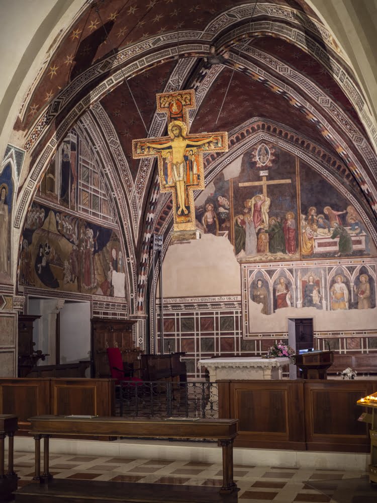 Crucifix from San Damiano preserved in Santa Chiara, Assisi.