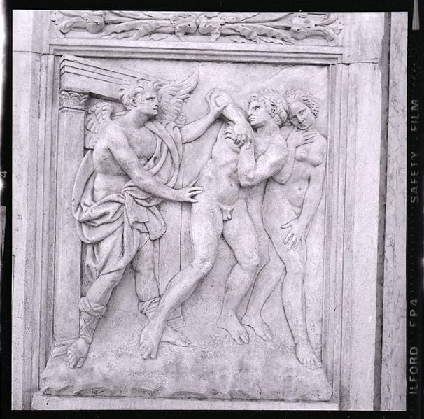 Jacopo della Quercia, Adamo e Eva cacciati dal Paradiso