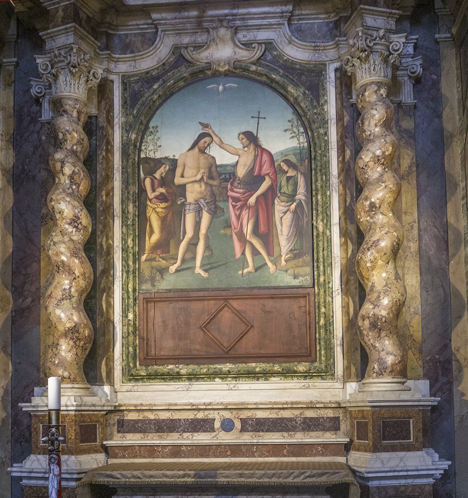 Pietro Perugino, Baptism of Christ, Città della Pieve, Cathedral.