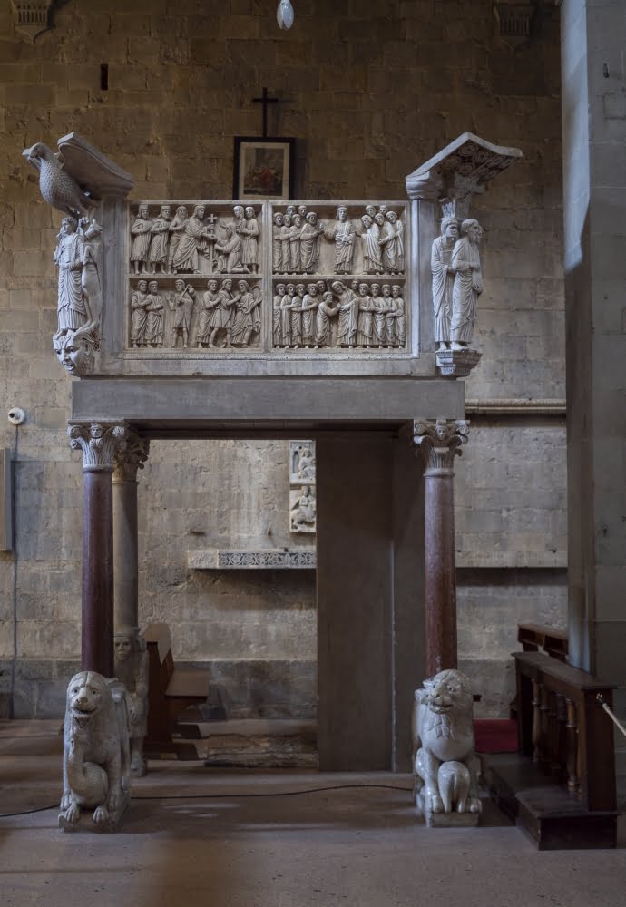 Guido da Como, Pulpit, 1250, San Bartolomeo, Pistoia.
