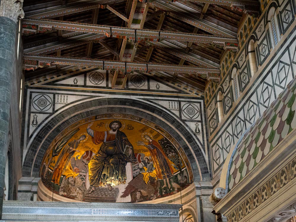 San Miniato al Monte, florence, mosaic in the apse, 13th century.