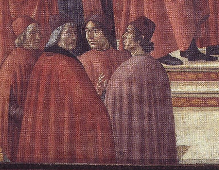 Portrait of Poliziano, Ficino, Becchi and Landino