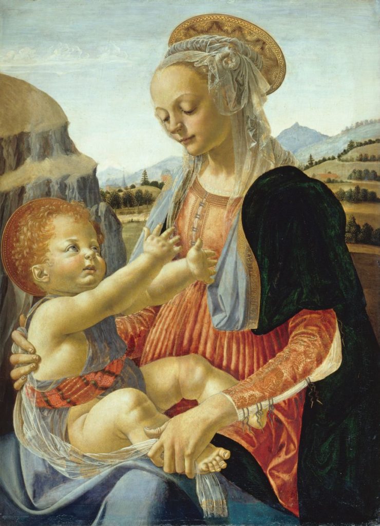 Andrea del Verrocchio, Madonna and Child, 1470 or 1475.